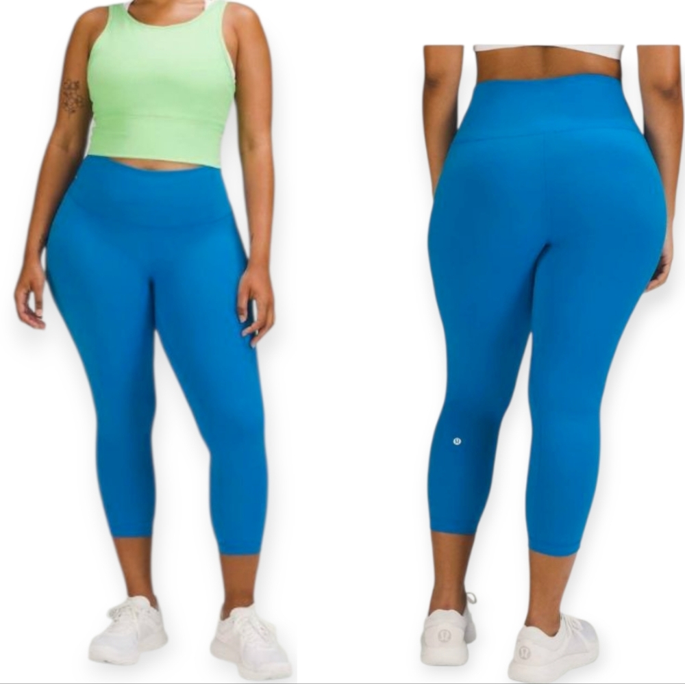 Lululemon Wunder Train High-Rise Crop 23in Poolside Size 14